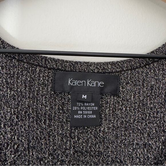 NWT Karen Kane Sparkly Tight Knit Tank Top Sleeveless Rayon Polyester Metallic M - Picture 7 of 9
